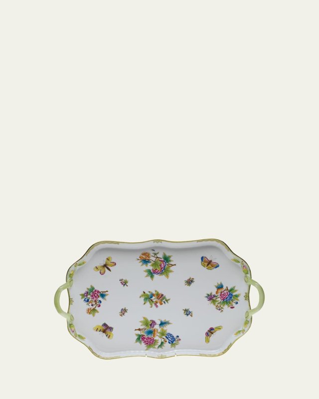 Queen Victoria Rectangle Tray with Branch Handles
